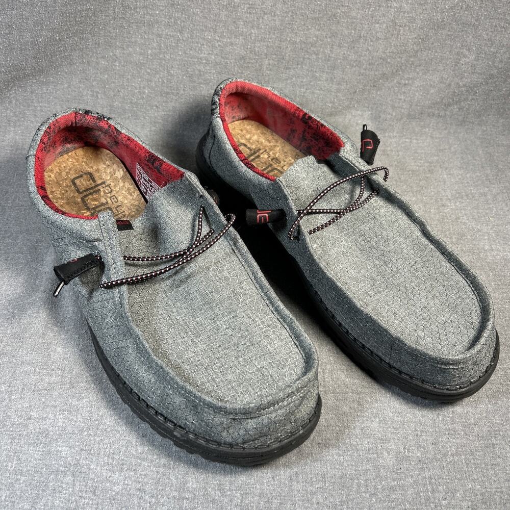 Hey Dude Shoes Mens Size 15 Wally Eco Ascend Ripstop Grey Comfort Lightweight